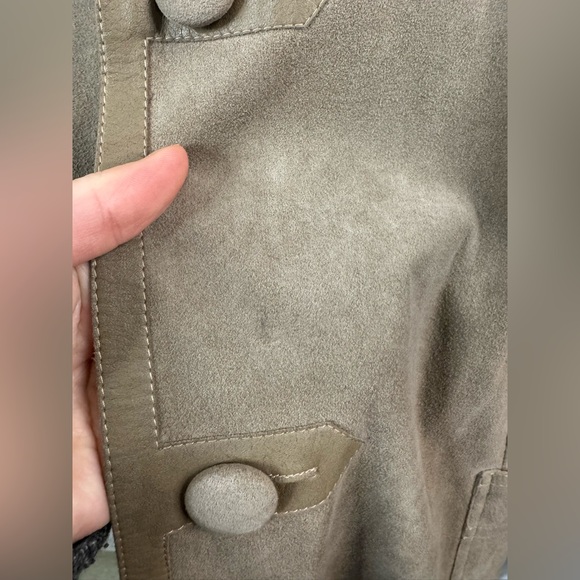 Leather/ suede reversible women’s trench coat - Picture 8 of 16